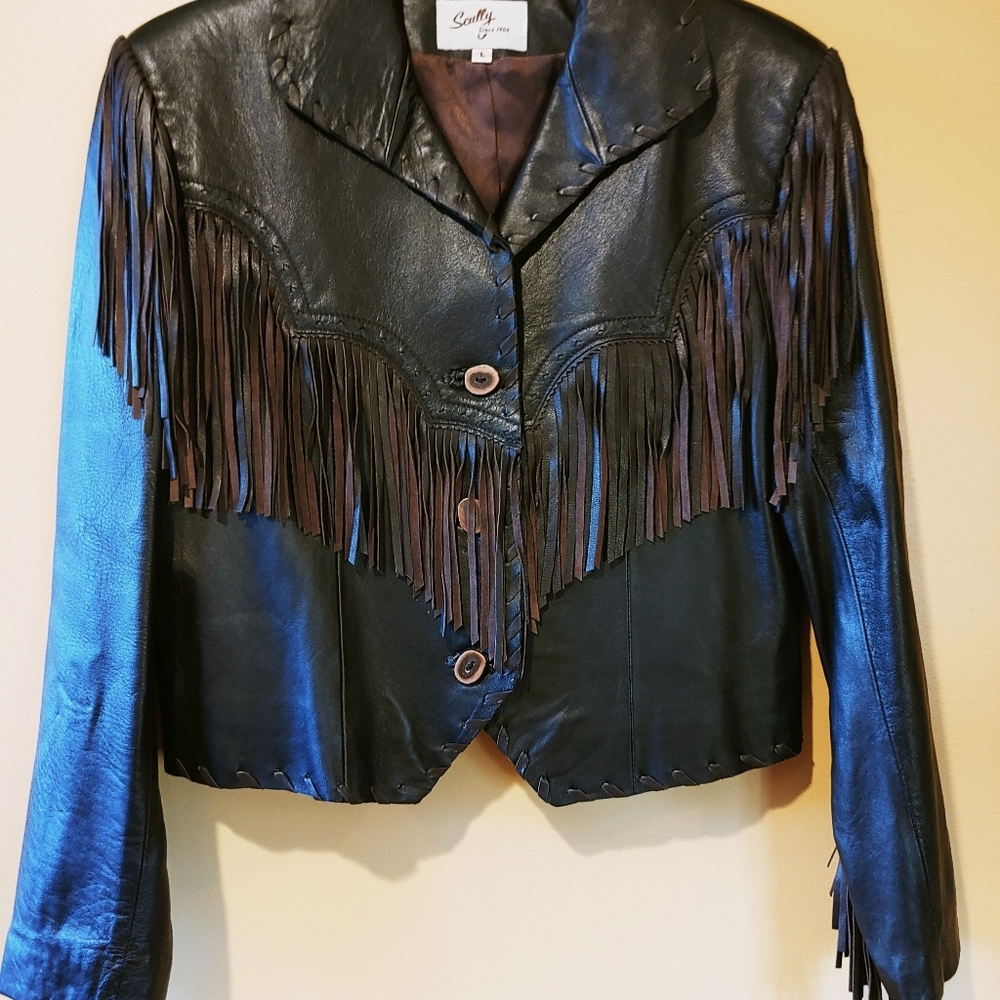Scully genuine leather fringe jacket